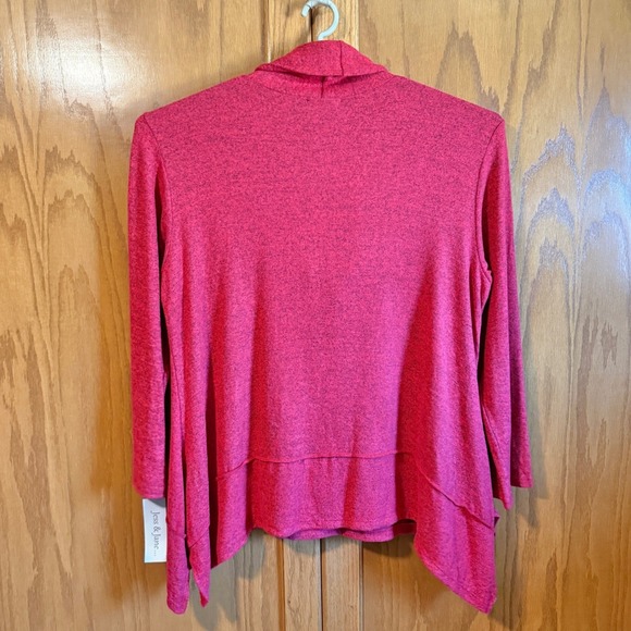 Jess & Jane 3X Tank w/ Cowl Neck Tunic Top Layering Hem Made in USA Red 3X - Picture 7 of 9
